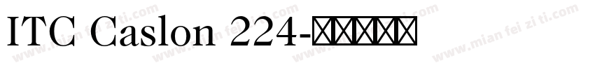 ITC Caslon 224字体转换